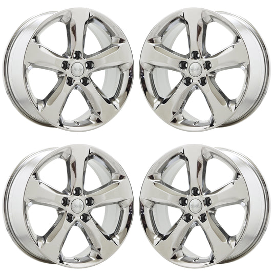 20" Jeep Grand Cherokee Bright Chrome wheels rims Factory OEM set 9287