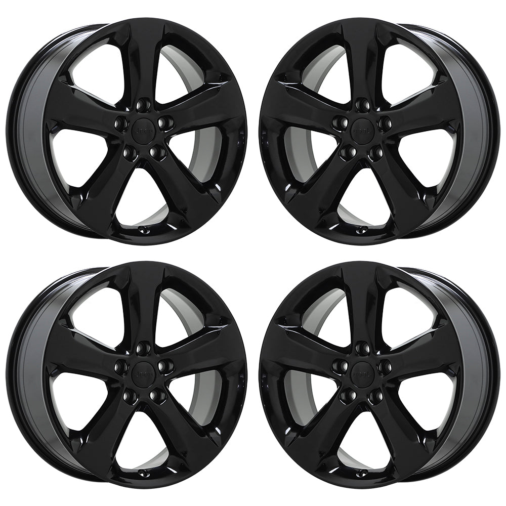 20" Jeep Grand Cherokee Gloss Black wheels rims Factory OEM set 9287