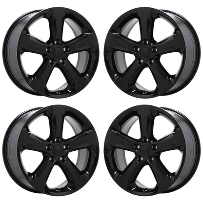 20" Jeep Grand Cherokee Gloss Black wheels rims Factory OEM set 9287