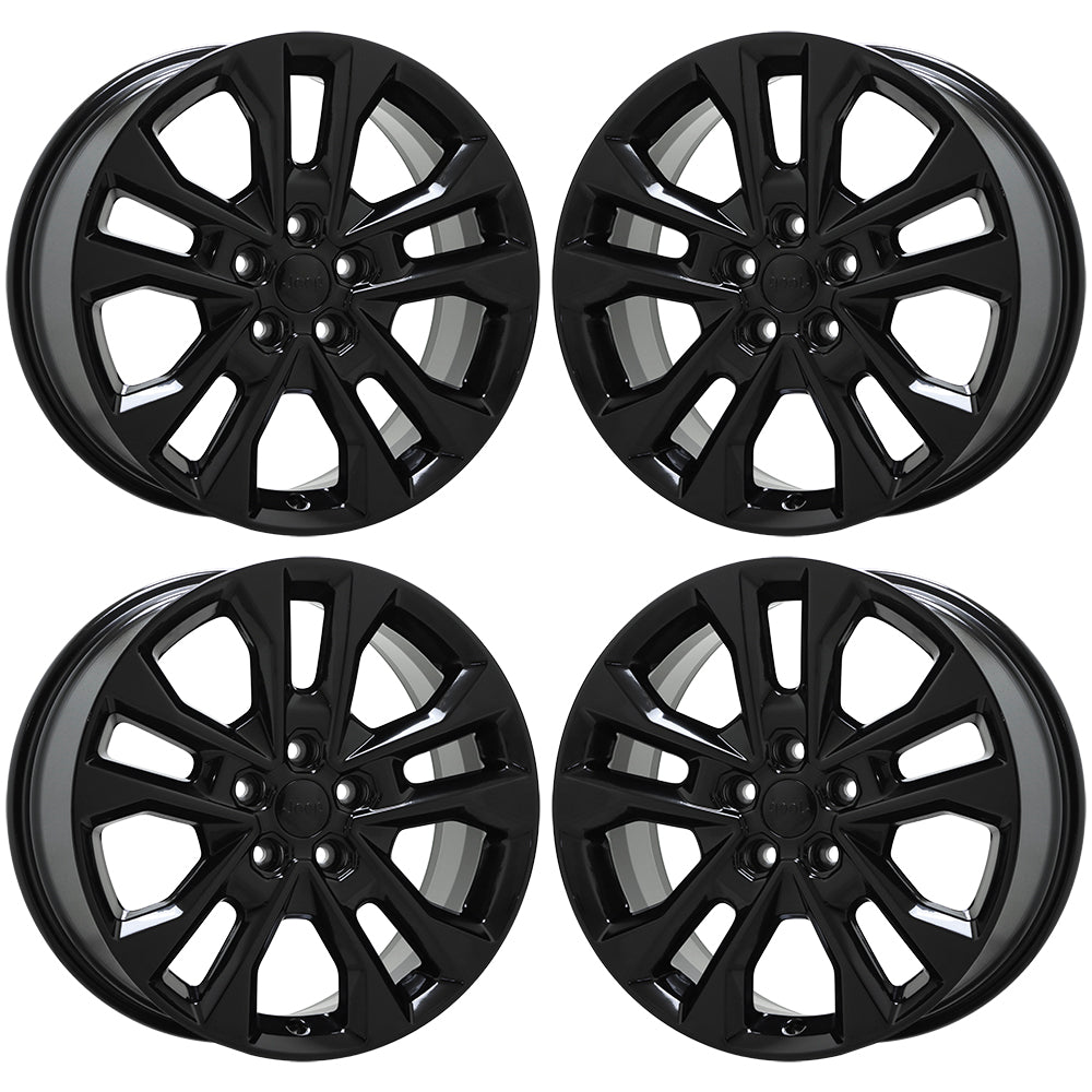 20" Jeep Grand Cherokee Gloss Black wheels rims Factory OEM set 9289 EXCHANGE