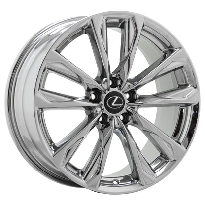 19" Lexus IS350 Bright Chrome wheels rims OEM set 74395 74397 EXCHANGE