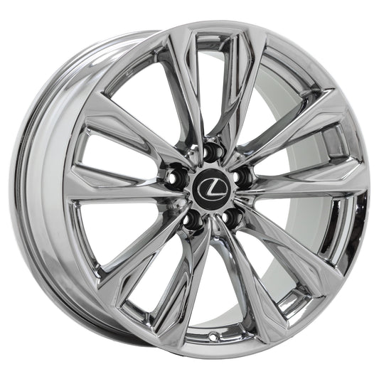 19" Lexus IS350 Bright Chrome wheel rim OEM (Rear) 74397