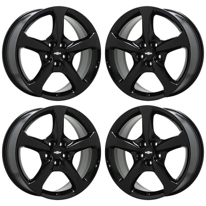 20x8 20x9 Chevrolet Camaro Gloss Black Wheels Rims Factory OEM Set 5578 5583