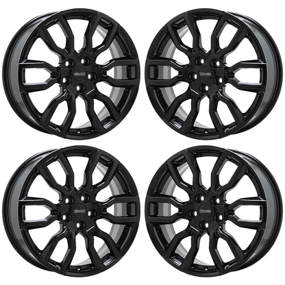 19" GMC Terrain Gloss Black wheels rims Factory OEM set 5837