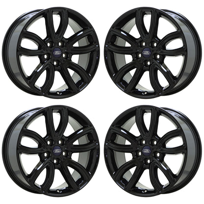 18" Ford Explorer Gloss Black wheels Factory OEM set 10265 EXCHANGE