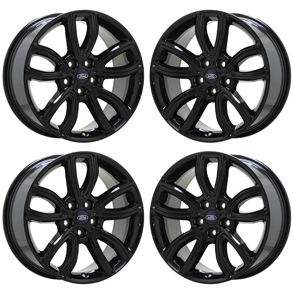 18" Ford Explorer Gloss Black wheels Factory OEM set 10265 EXCHANGE