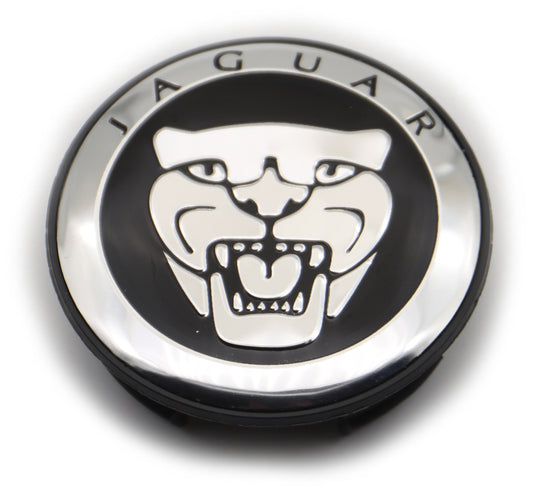 2 1/4" Jaguar F Type, XF Type, XJ, XK Black Center Cap #C2C30081 single