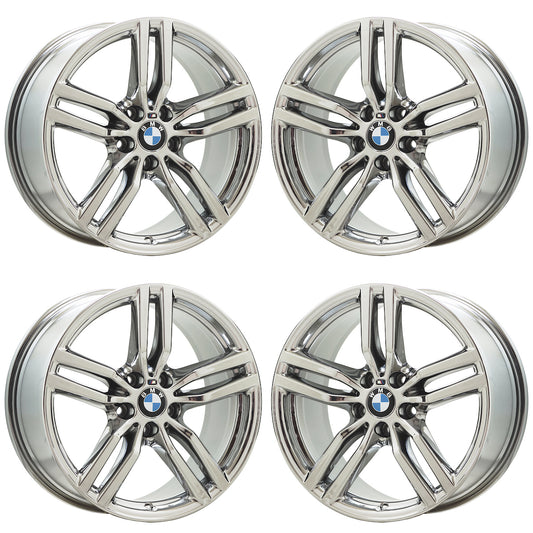 19" BMW X6 series Bright Chrome wheels rims Factory OEM set 86264 86263