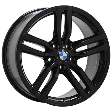 19" BMW X6 series Gloss Black wheels rims Factory OEM set 86264 86263