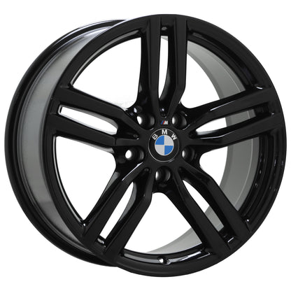 19" BMW X6 series Gloss Black wheel rim Factory OEM 86264 (Front)