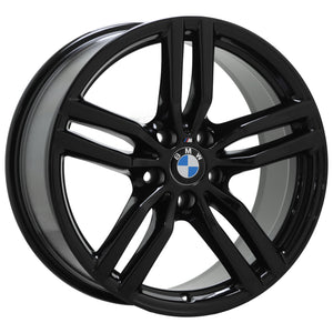 19" BMW X6 series Gloss Black wheel rim Factory OEM 86263 (Rear)