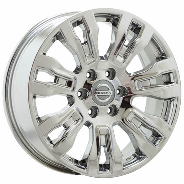 20" Nissan Titan XD Bright Chrome Wheels Rims Factory OEM set 62728