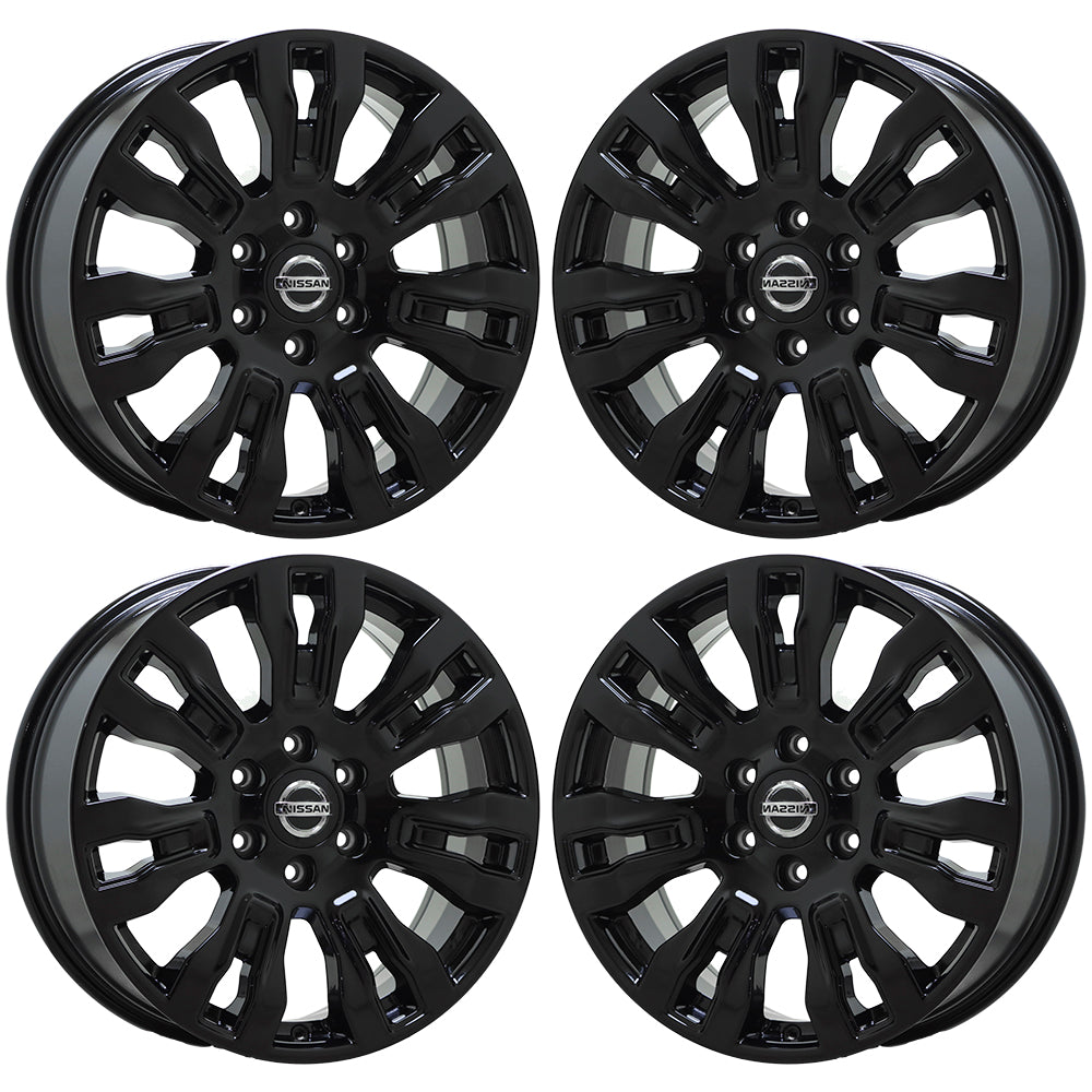 20" Nissan Titan XD Gloss Black Wheels Rims Factory OEM set 62728 EXCHANGE