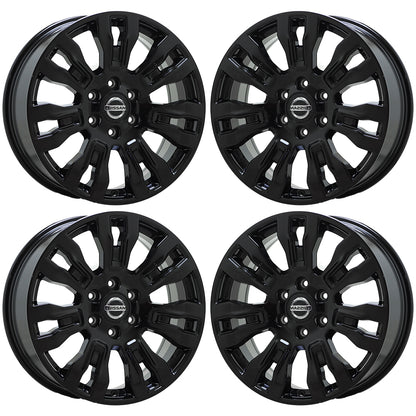 20" Nissan Titan XD Gloss Black Wheels Rims Factory OEM set 62728 EXCHANGE
