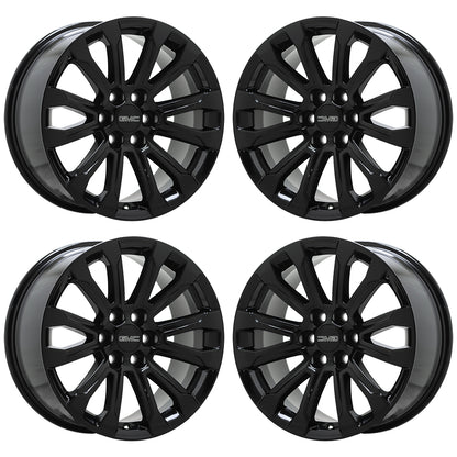 18" GMC Canyon Gloss Black wheels rims Factory OEM set 14023
