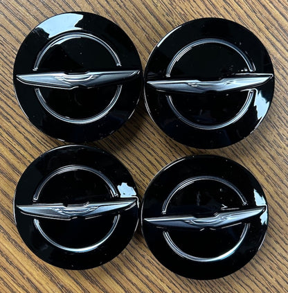 2 1/2" Chrysler 200, 300, Pacifica Black Center Cap #1LB74DX8AB set