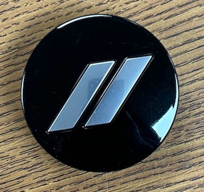 2 1/2" Dodge Caravan, Challenger, Charger Gloss Black Center Cap #6CZ27DX8AA set