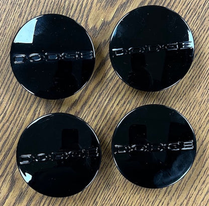 2 1/2" Dodge Avenger, Caliber, Challenger Black Center Cap 1SK35TRMAA set
