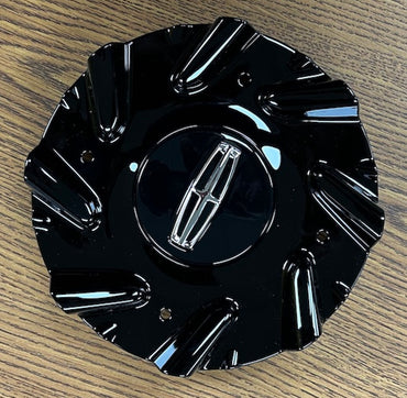 6 3/8" Lincoln Aviator OEM Black Center Cap #MJ7Z1130A set