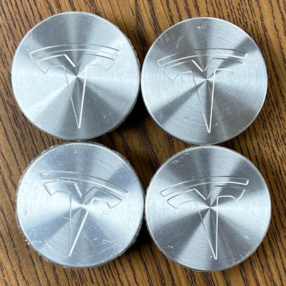 2 1/4" Tesla Model 3, S, X, Y OEM Machined Center Cap #600587901A set 97095