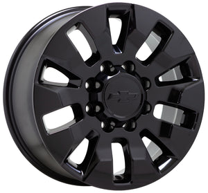 20" Chevrolet Silverado 2500 3500 Gloss Black wheels Factory OEM 5947 EXCHANGE