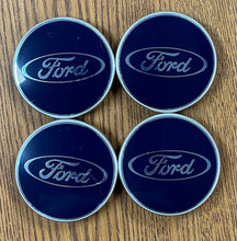 Load image into Gallery viewer, 2 3/4&quot; Ford Taurus OEM Blue Center Cap #97BZ1130C set
