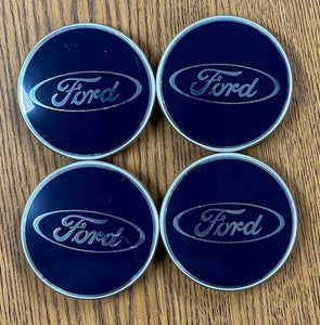 2 3/4" Ford Taurus OEM Blue Center Cap #97BZ1130C set