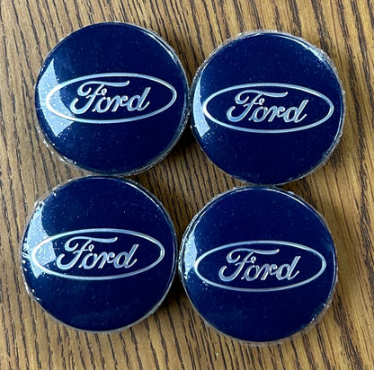 2 1/8" Ford Edge, Escape, Fiesta, Focus, Fusion Blue Center Cap #BE8Z1130A set