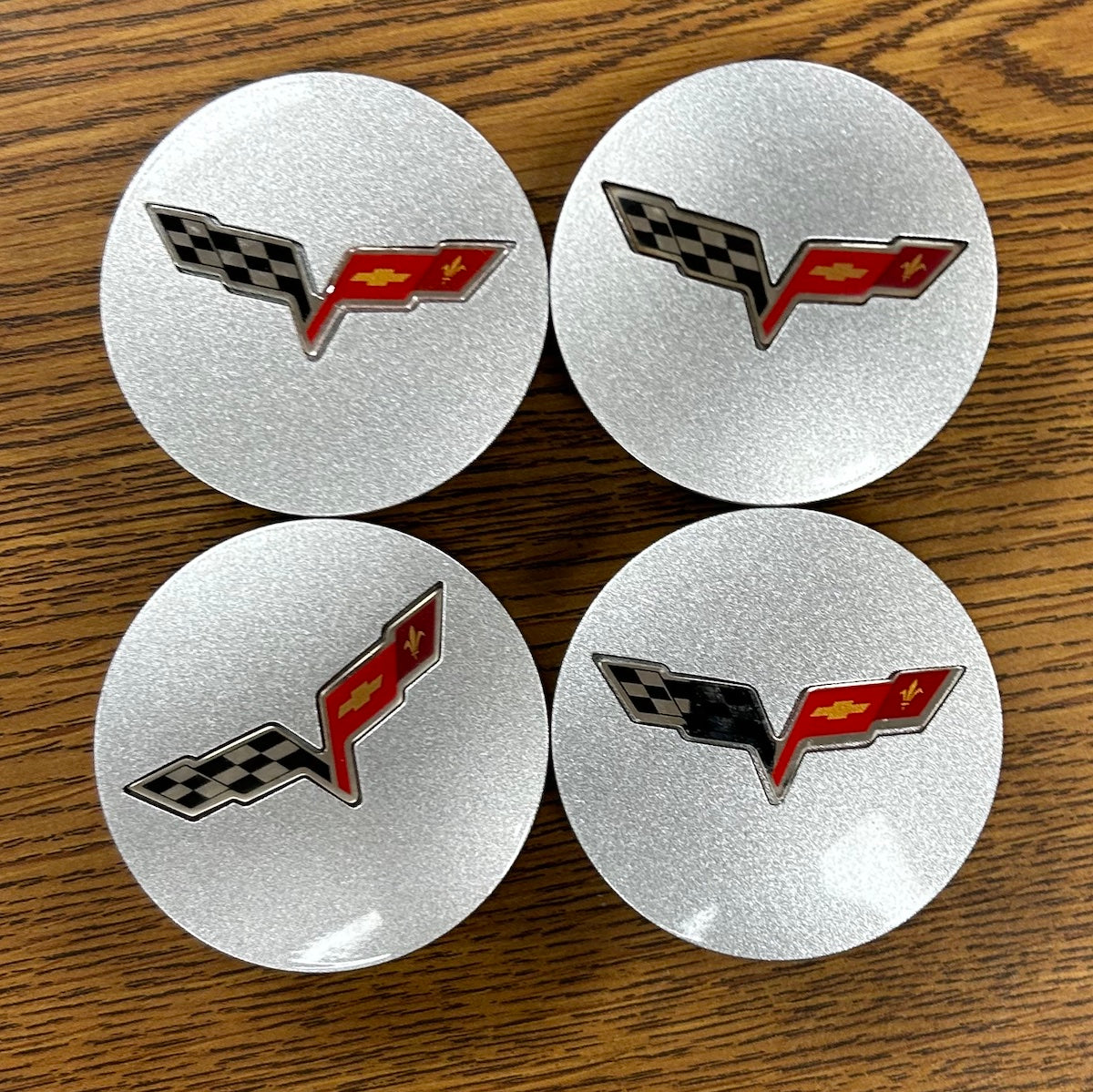 2 5/8" Chevrolet Corvette Silver Center Cap #9597342 set