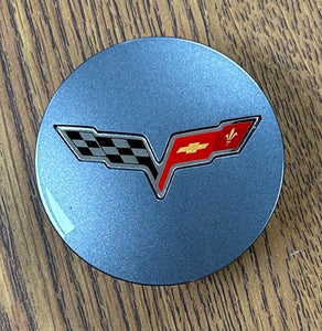 2 5/8" Chevrolet Corvette OEM Charcoal Center Cap #9597344 single