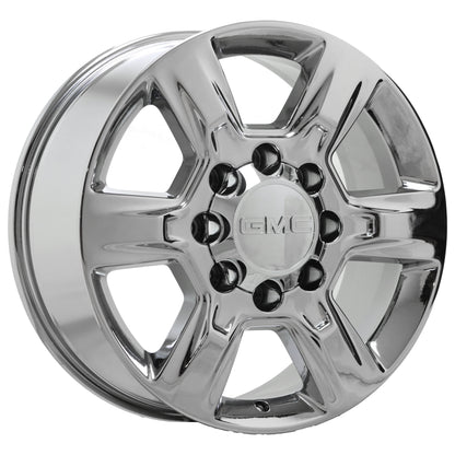20" Silverado 2500 3500 SRW Bright Chrome wheels rims Factory OEM set 5803