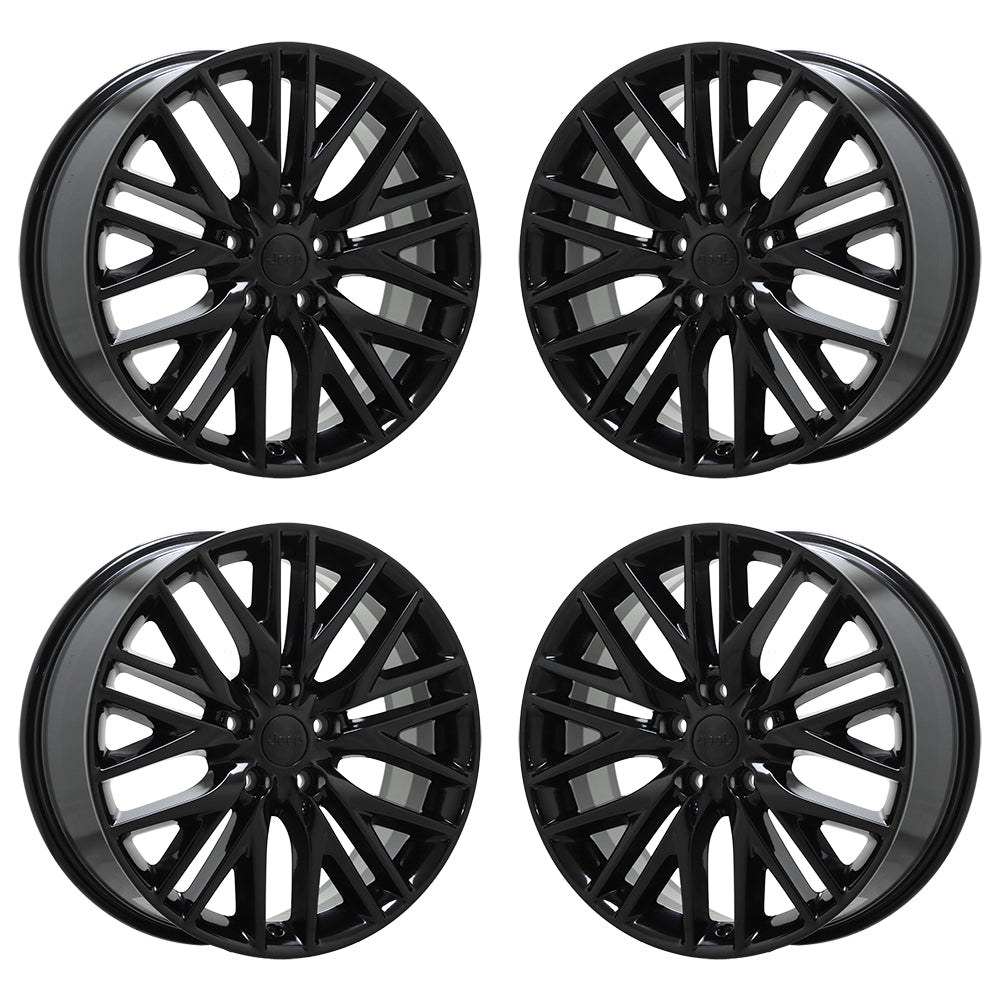 20" Jeep Grand Cherokee Gloss Black wheels rims Factory OEM set 9170