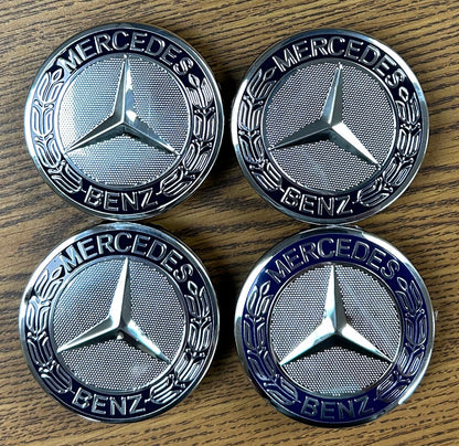 2 7/8" Mercedes-Benz Blue Center Cap #A17140000255337 set