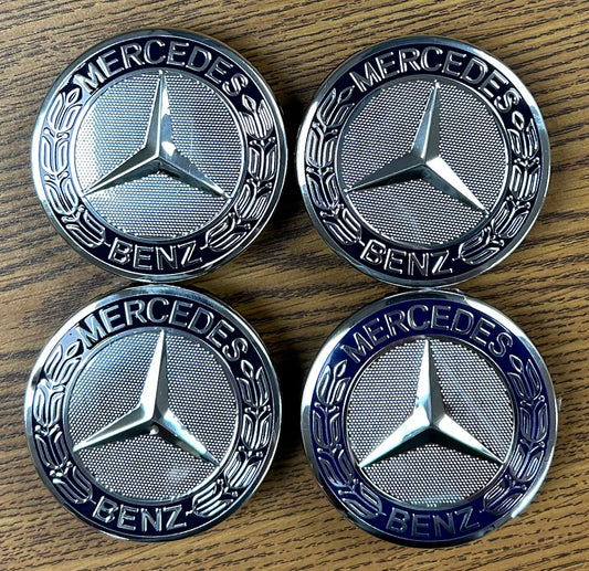 2 7/8" Mercedes-Benz Blue Center Cap #A17140000255337 set