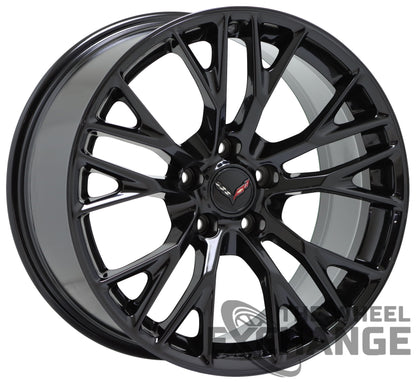 19x10" 20x12" Corvette Z06 C7 Gloss Black wheels OEM set 5734 5740 EXCHANGE
