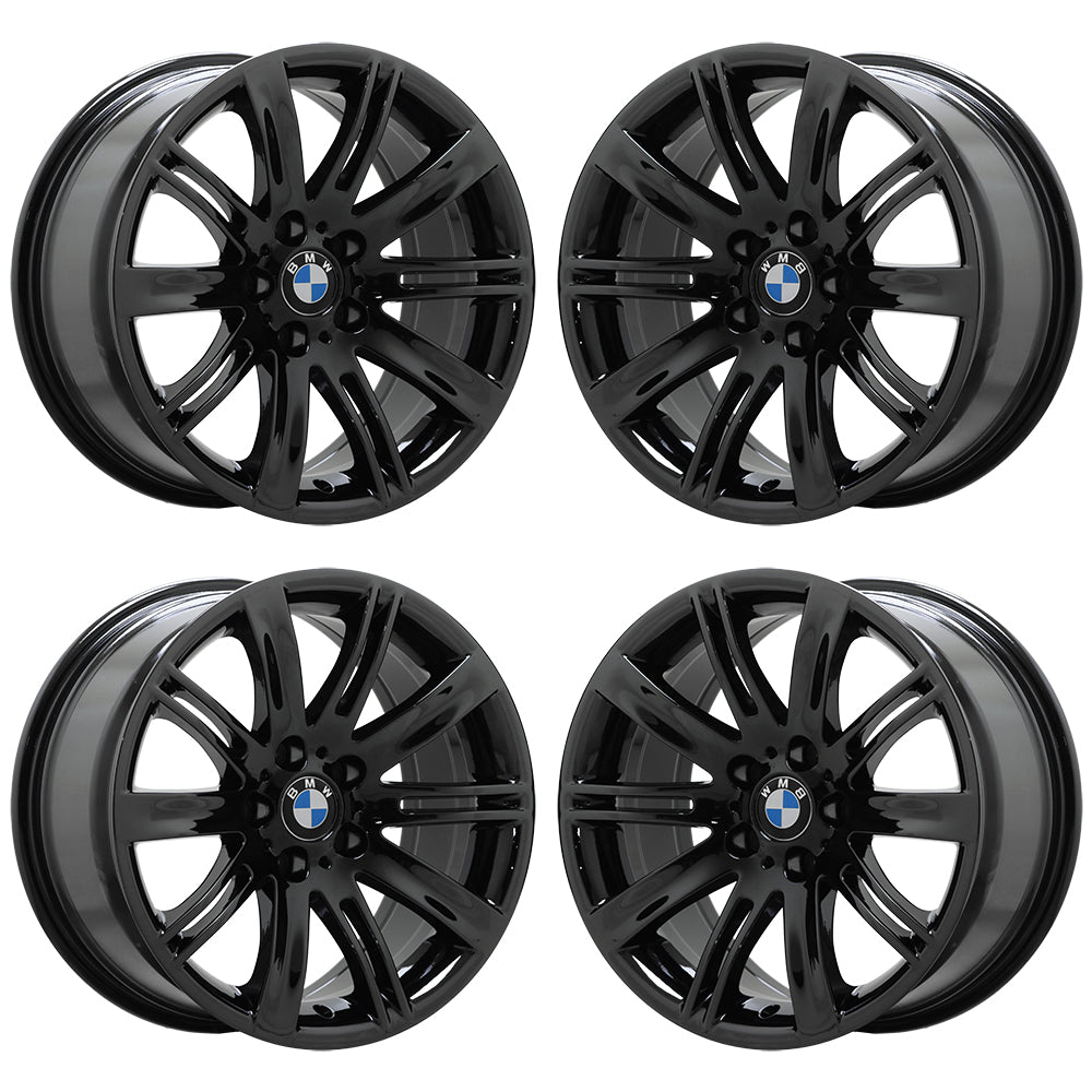 18" BMW 645i, 650i Black Chrome Factory OEM wheels rims set 59488 59490 EXCHANGE