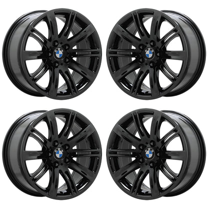 18" BMW 645i, 650i Black Chrome Factory OEM wheels rims set 59488 59490 EXCHANGE