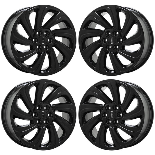 22" Lincoln Navigator Gloss Black wheels rims Factory OEM set 10497 EXCHANGE