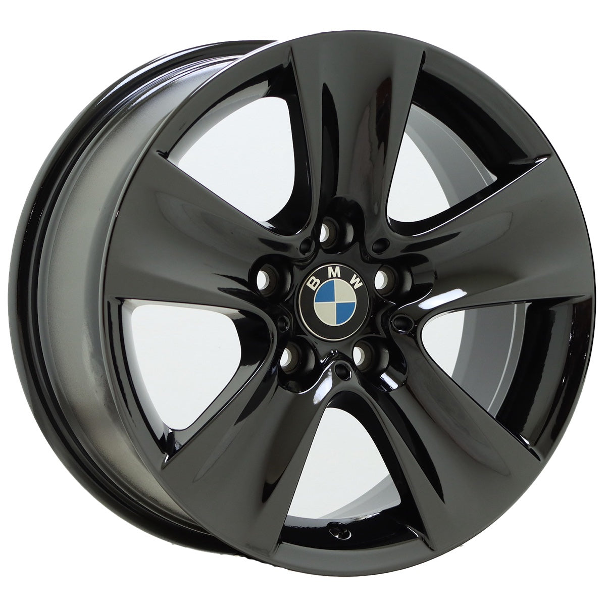 17" BMW 528 535 540 640 650 Black Chrome wheels rims Factory OEM set 4 71402