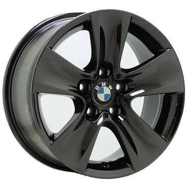17" BMW 528 535 540 640 650 Black Chrome wheels rims Factory OEM set 4 71402