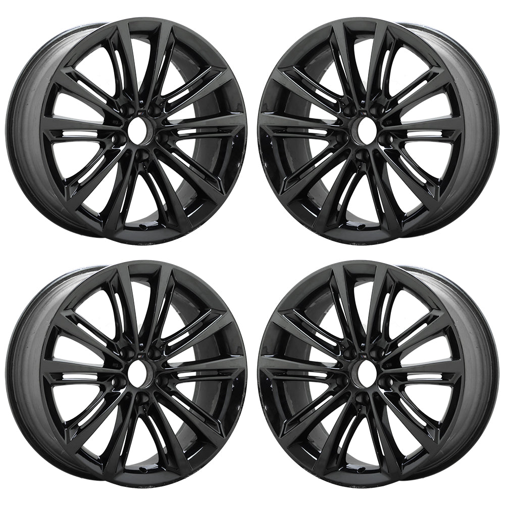 20" BMW 528i 535i 550i Black Chrome Factory OEM wheels set 71584 71585 EXCHANGE