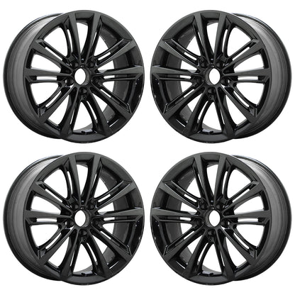 20" BMW 528i 535i 550i Black Chrome Factory OEM wheels set 71584 71585 EXCHANGE