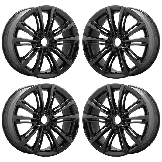20" BMW 528i 535i 550i Black Chrome Factory OEM wheels set 71584 71585 EXCHANGE