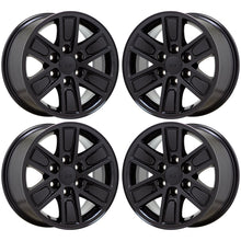 Load image into Gallery viewer, 17&quot; GMC Sierra Yukon Silverado 1500 Gloss Black wheels rims Factory OEM set 5654
