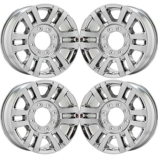 18" Ford F250 F350 SRW Bright Chrome wheels rims Factory OEM set 10098