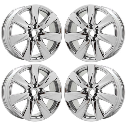 19" Lexus LS460 LS600 Bright Chrome wheels rims Factory OEM set 74248 EXCHANGE