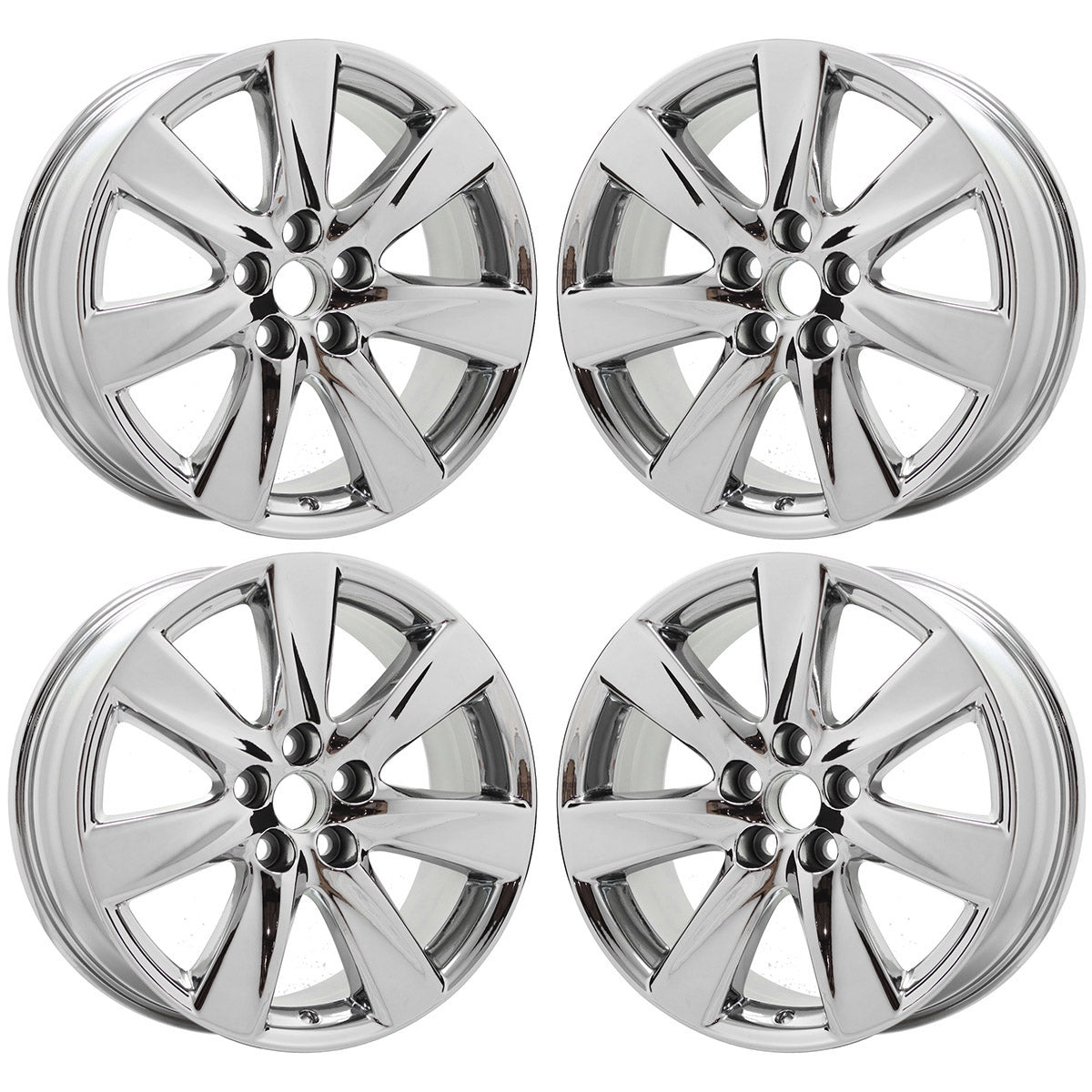 19" Lexus LS460 LS600 Bright Chrome wheels rims Factory OEM set 74248