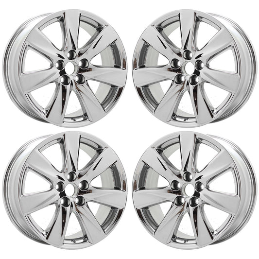 19" Lexus LS460 LS600 Bright Chrome wheels rims Factory OEM set 74248