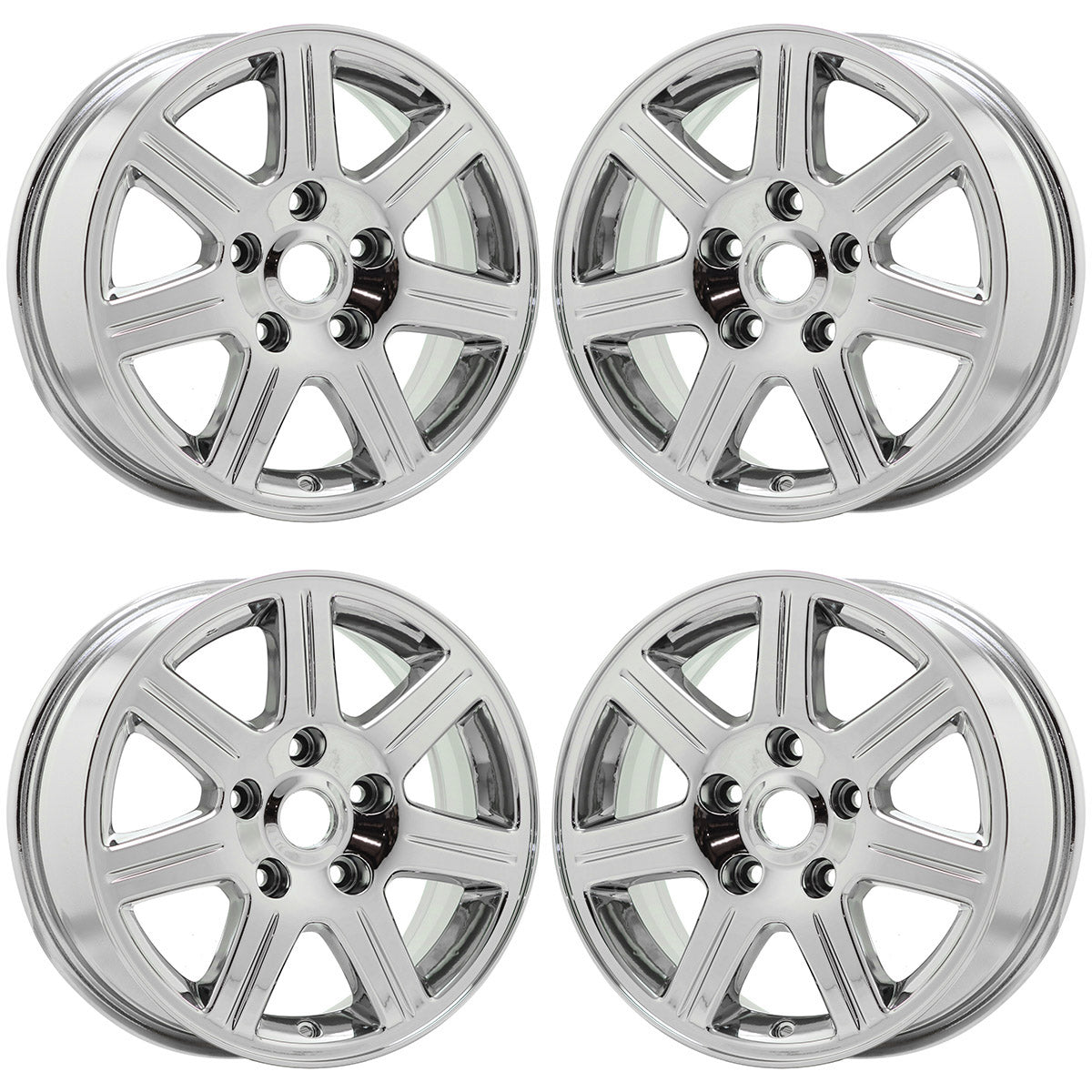 16" Chrysler Town Country Bright Chrome wheels rims Factory OEM set 2330