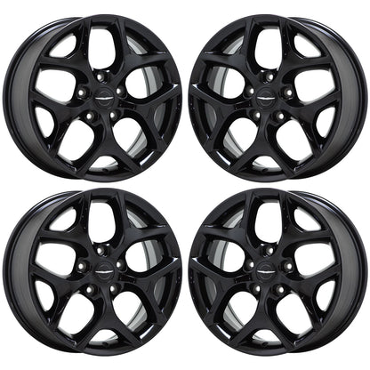 18" Chrysler Pacifica Gloss Black wheels rims Factory OEM set 2593 EXCHANGE